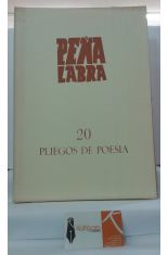 PEA LABRA. PLIEGOS DE POESA 20